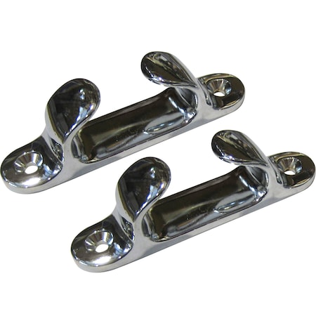 Perko 4" Straight Chocks Pair Chrome Plated Zinc 1230DP0CHR